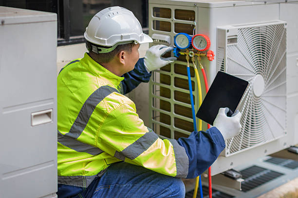 Professional Hvac Installation technician working in Center Moriches, NY